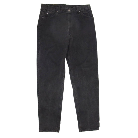 Levi's リーバイス USA製 550 裏刻印585 オレンジタブ ブラック デニム パンツ ブラック系 36【中古】