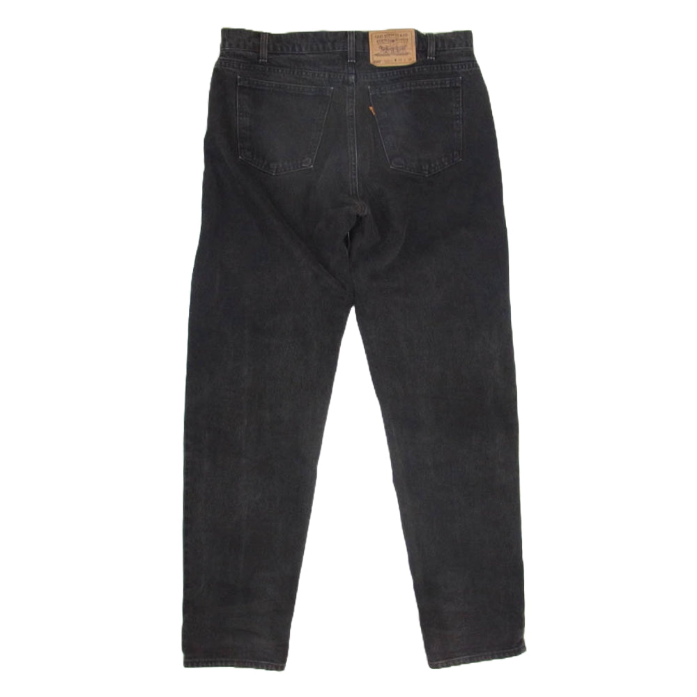 Levi's リーバイス USA製 550 裏刻印585 オレンジタブ ブラック デニム パンツ ブラック系 36【中古】