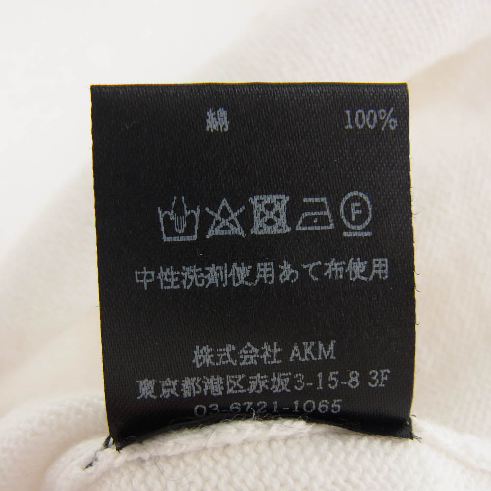 1piu1uguale3 ウノピュウノウグァーレトレ GRK034 COT366 GOLF ゴルフ L/S POLO 折り鶴ロゴ刺繍 長袖 ニット ポロシャツ ホワイト系 IV【中古】
