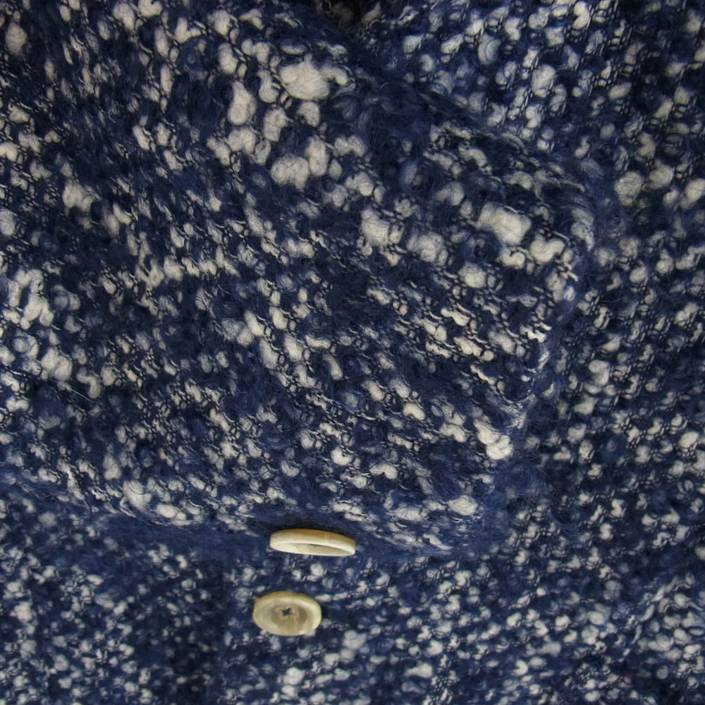 エルネスト CV251311 イタリア製 ブークレメランジ テーラード ジャケット ネイビー系 46【中古】