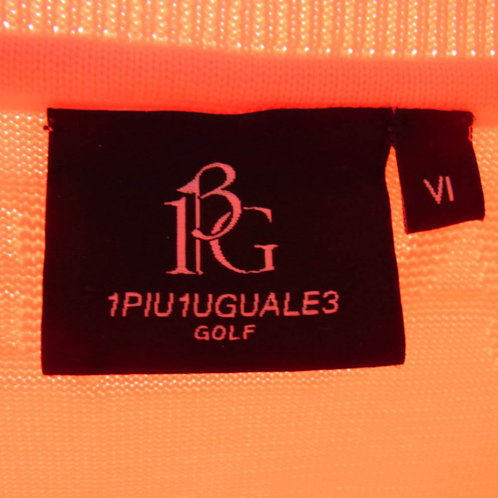 1piu1uguale3 ウノピュウノウグァーレトレ GRK045 POE425 HIROKUNI TOGA GOLF KNIT MOCK NECK ゴルフ モックネック プルオーバー ニット Tシャツ ピンク系 VI【中古】