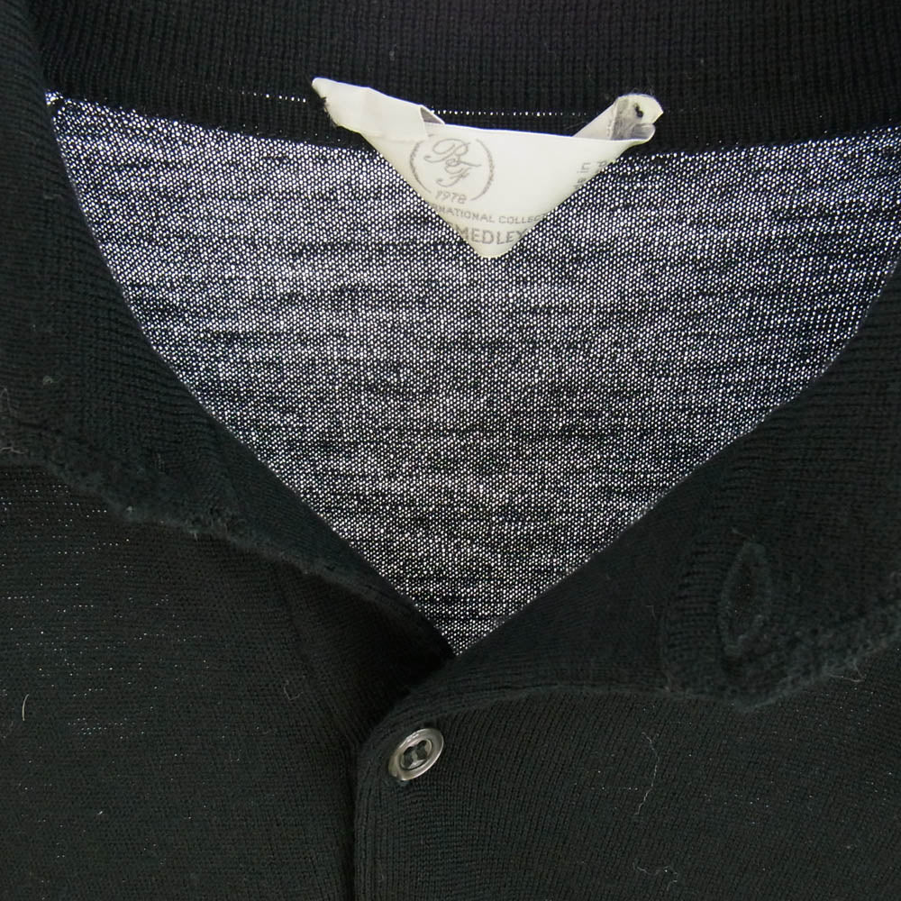 JOHN SMEDLEY ジョンスメドレー BEAMS F 別注 ウール 長袖 ポロシャツ ブラック系 S【中古】