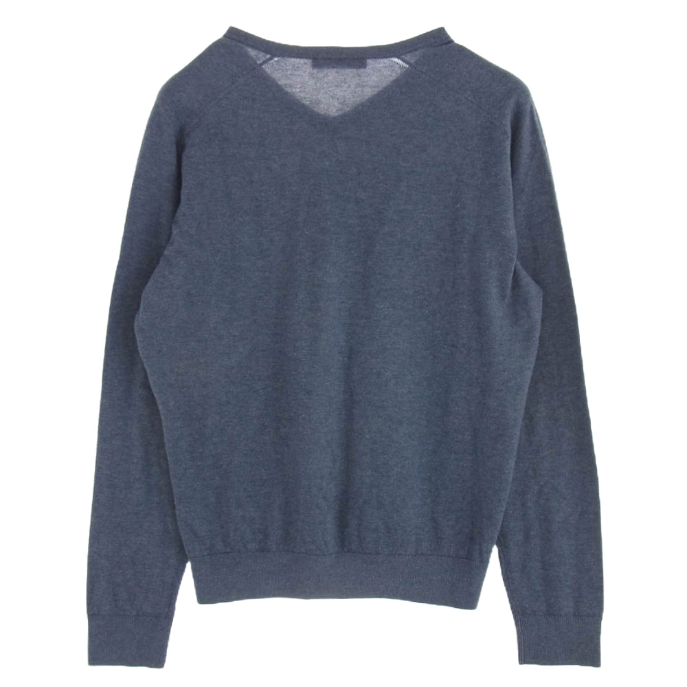 Loro Piana ロロピアーナ カシミヤ Vネック ニット ブルー系 46【中古】