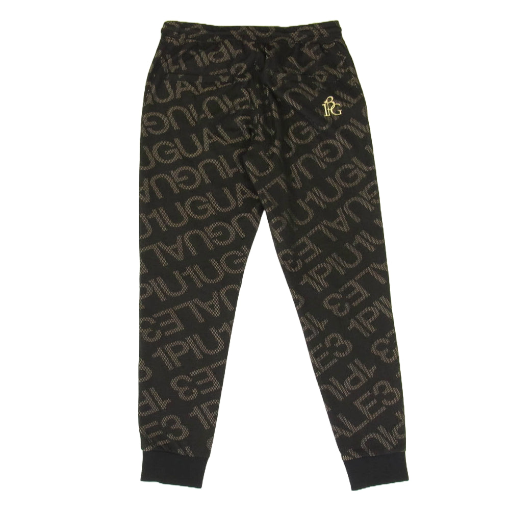 1piu1uguale3 ウノピュウノウグァーレトレ GRB075 POE403 GRP091 GOLF ゴルフ DIAGONAL LOGO JERSEY JACKET TRACK PANTS 折り鶴ロゴ ダイアゴナルロゴ ジャージー トラックジャケット トラックパンツ ブラック系 Ⅳ【中古】