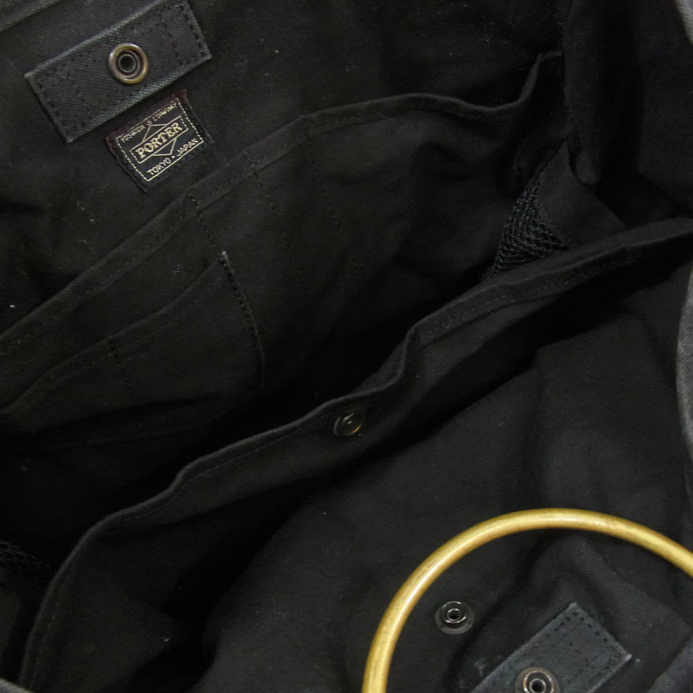 PORTER ポーター × ROCK STEADY ロックステディ ナイロンキャンバス ショルダーバッグ ブラック系【中古】