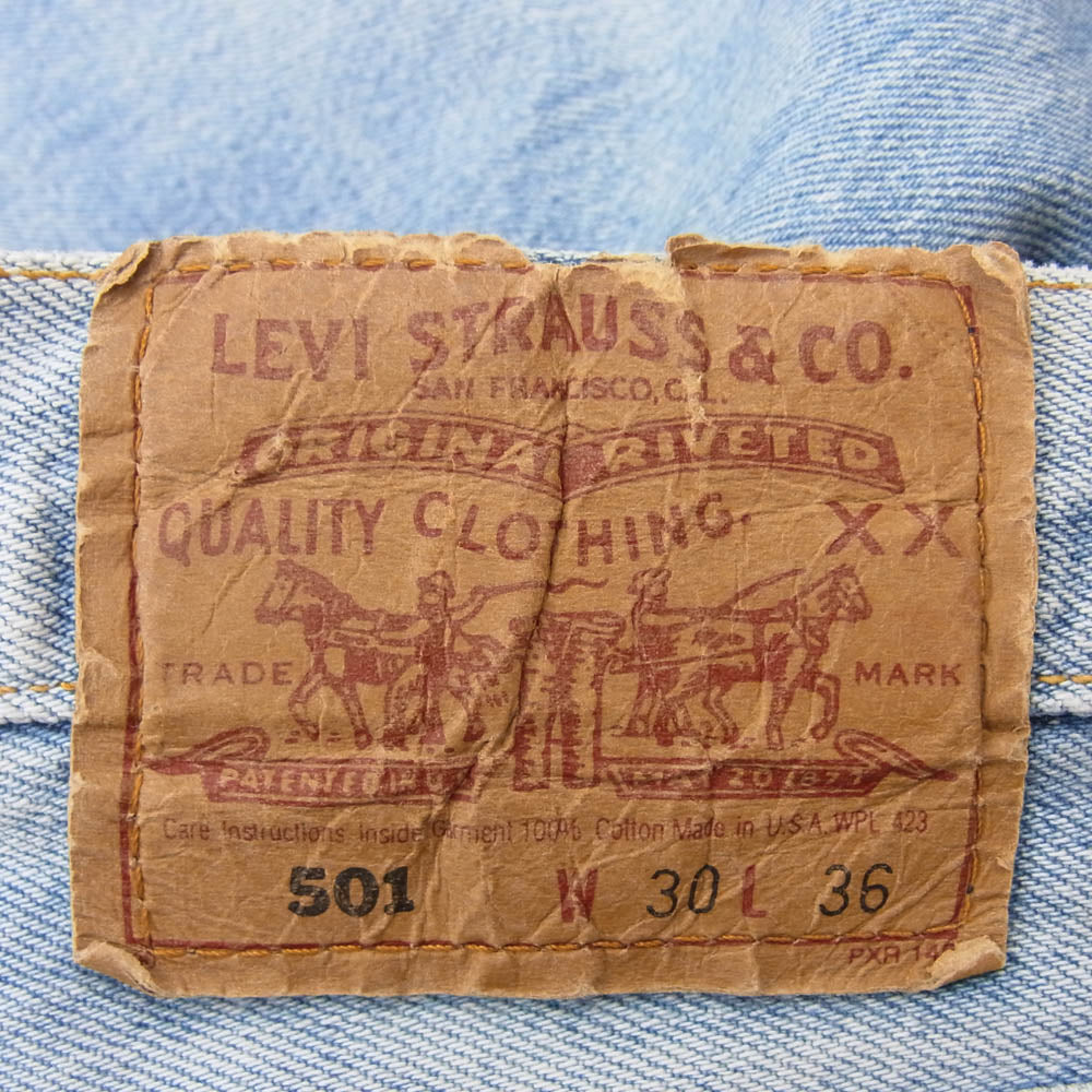 Levi's リーバイス 90s サンアンジェロ工場製 501 ボタン裏刻印552 レギュラー デニム パンツ インディゴブルー系 30【中古】