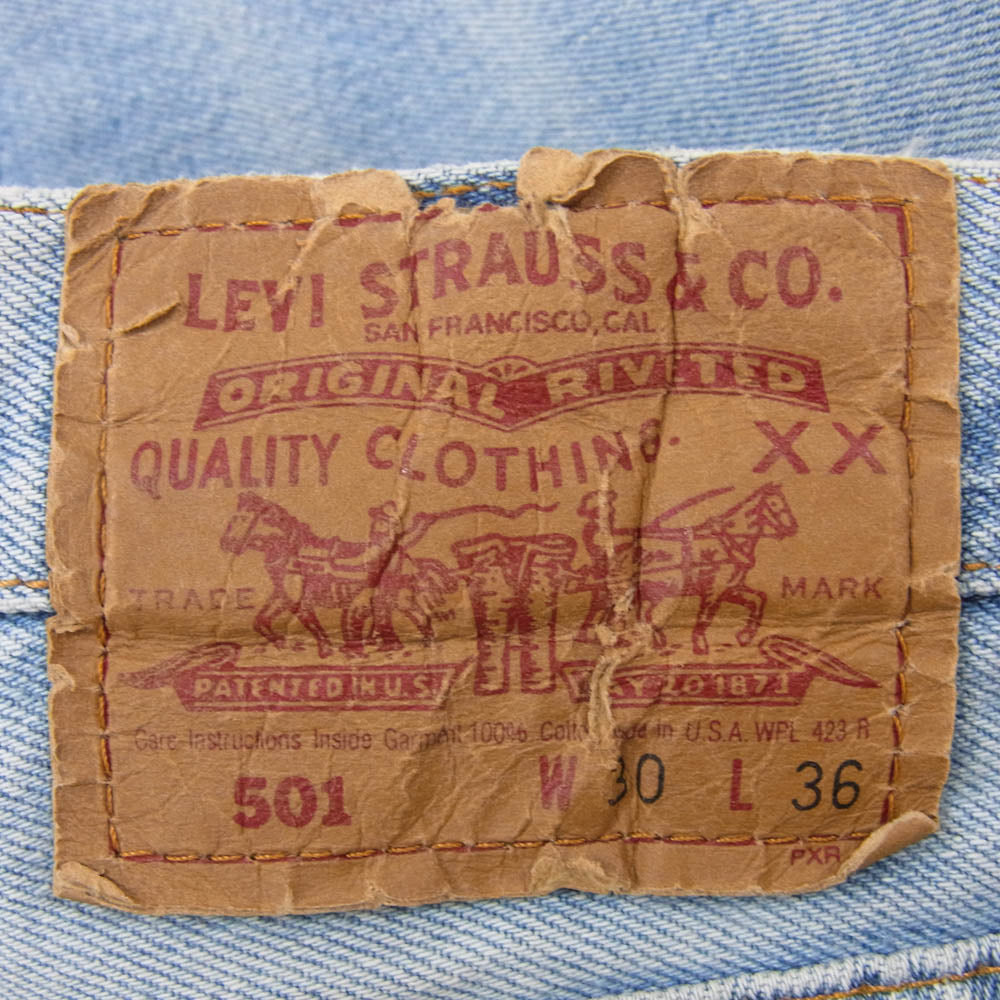 Levi's リーバイス 90s バレンシア製 501 ボタン裏刻印555 レギュラー デニム パンツ インディゴブルー系 30【中古】
