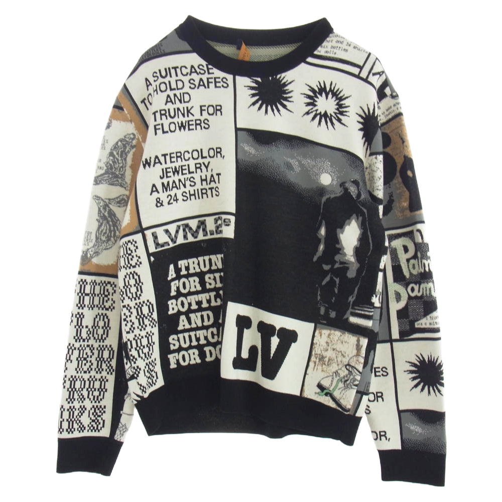 LOUIS VUITTON ルイ・ヴィトン 24SS RM241M CZU HQN32W ファンジン モチーフ マルチ ロゴ ニットセーター マルチカラー系 XL【中古】