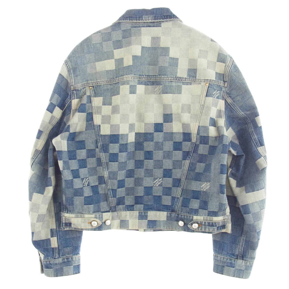 LOUIS VUITTON ルイ・ヴィトン 24SS RM241 GCO HQA76W ダミエ クラシック デザイン デニム ジャケット インディゴブルー系 50【中古】