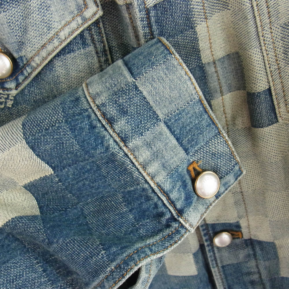 LOUIS VUITTON ルイ・ヴィトン 24SS RM241 GCO HQA76W ダミエ クラシック デザイン デニム ジャケット インディゴブルー系 50【中古】