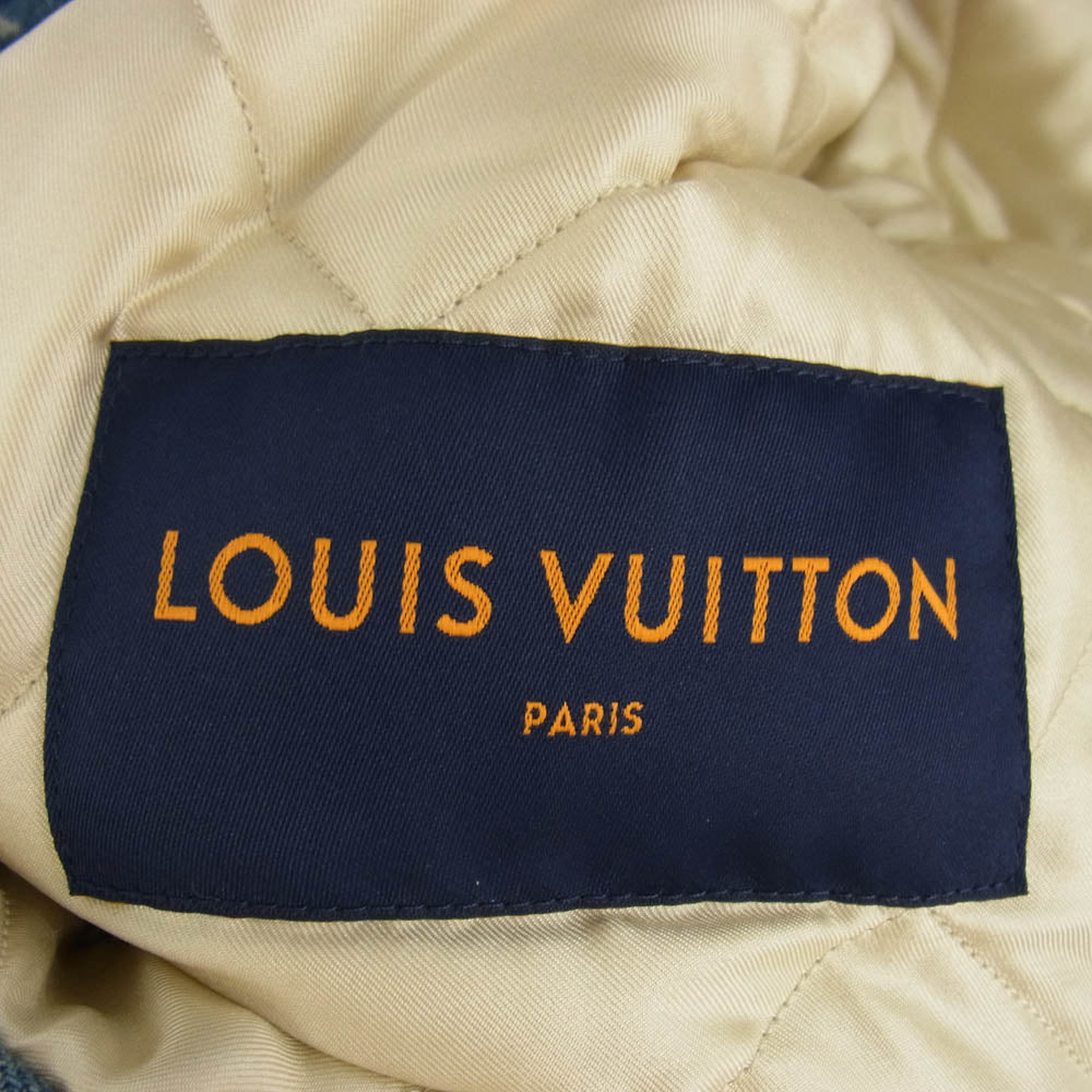 LOUIS VUITTON ルイ・ヴィトン 22AW RM222 JF0 HNA90W デストロイ ワークウェア デニム ジャケット インディゴブルー系 マルチカラー系 48【中古】