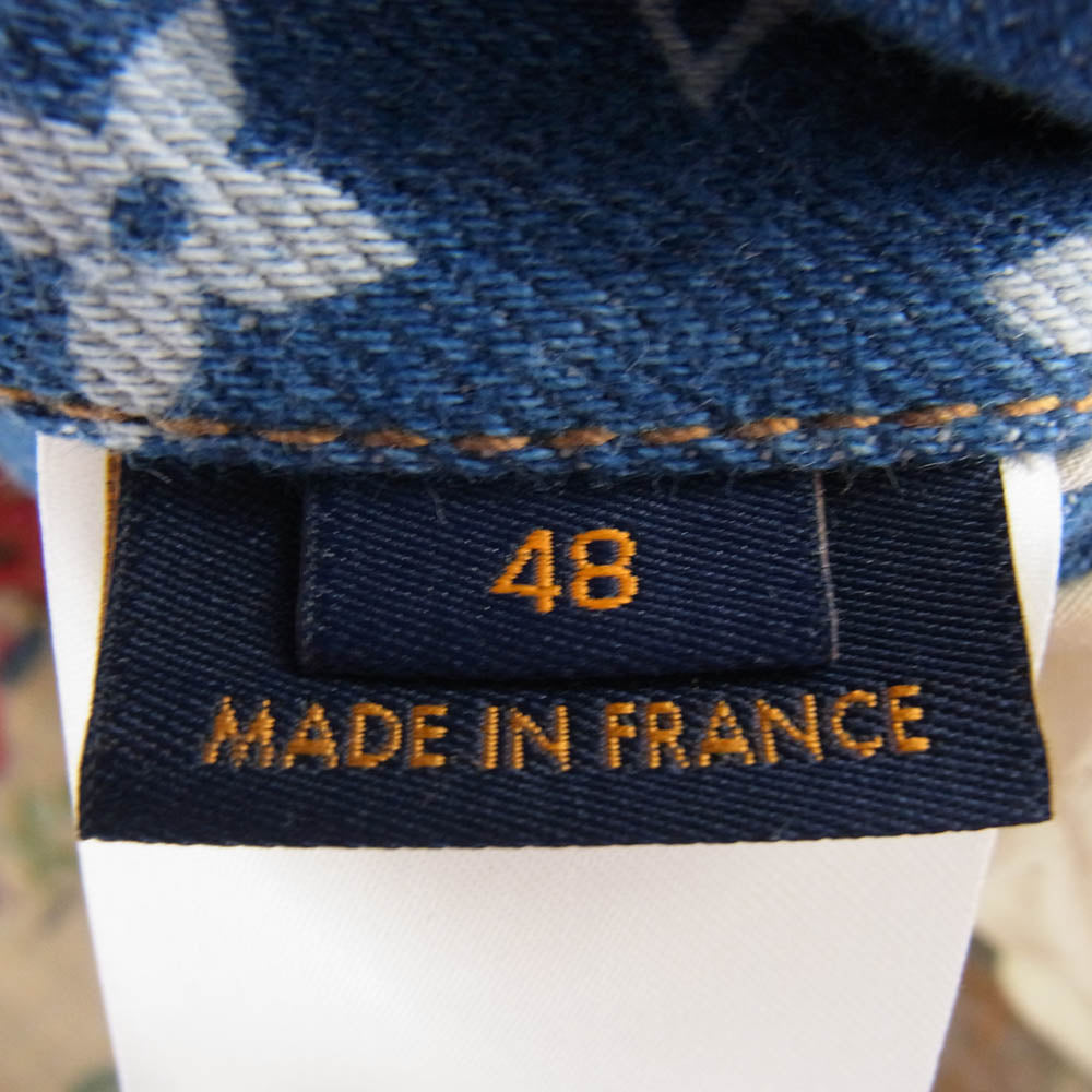 LOUIS VUITTON ルイ・ヴィトン 22AW RM222 JF0 HNA90W デストロイ ワークウェア デニム ジャケット インディゴブルー系 マルチカラー系 48【中古】