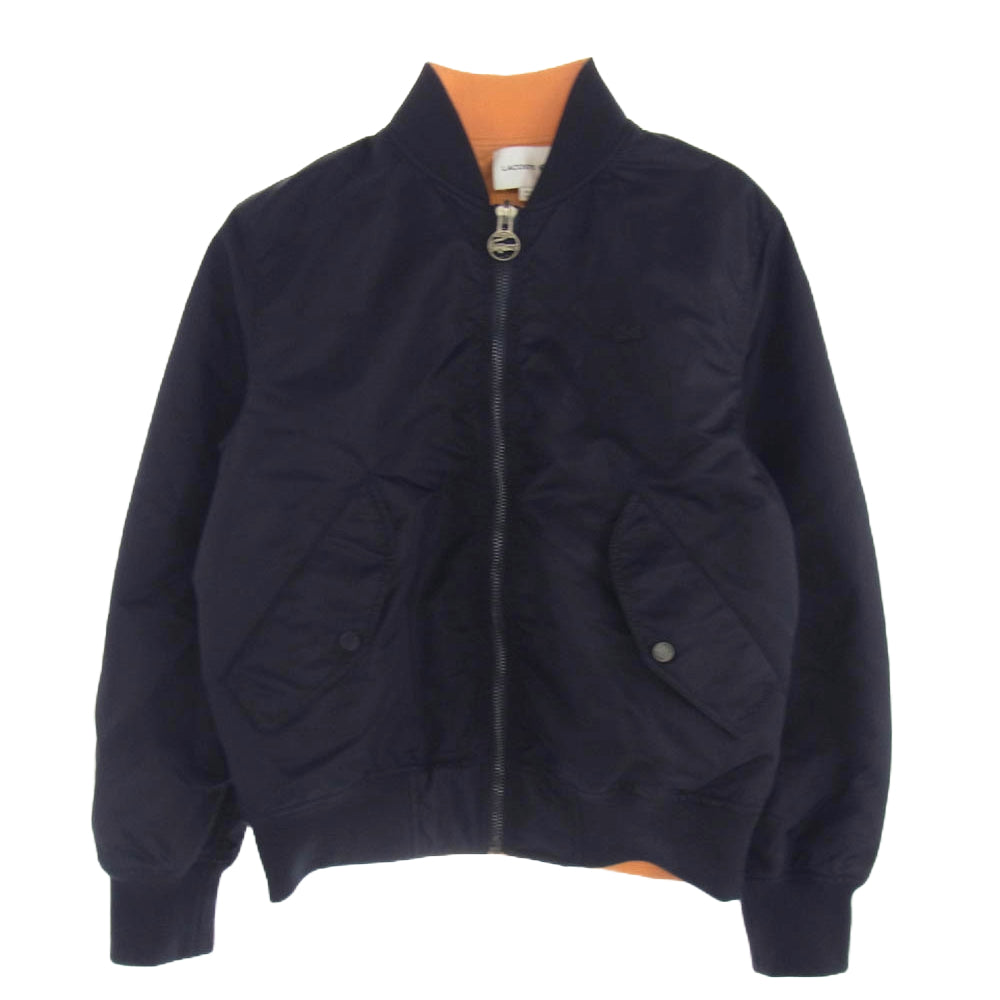 LACOSTE ラコステ BH1044L リバーシブル ボンバー ジャケット ネイビー系 M ネイビー系 オレンジ系 M【中古】