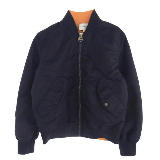 LACOSTE ラコステ BH1044L リバーシブル ボンバー ジャケット ネイビー系 M ネイビー系 オレンジ系 M【中古】