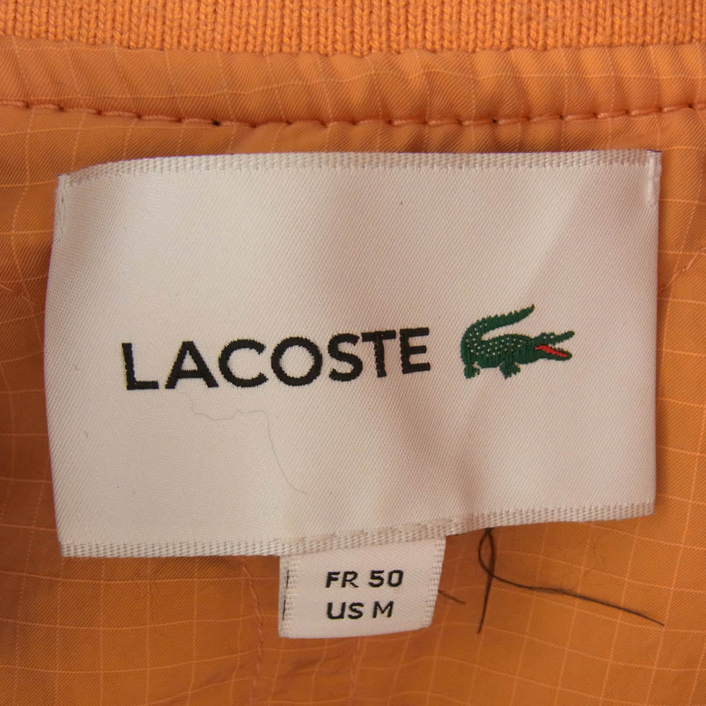 LACOSTE ラコステ BH1044L リバーシブル ボンバー ジャケット ネイビー系 M ネイビー系 オレンジ系 M【中古】