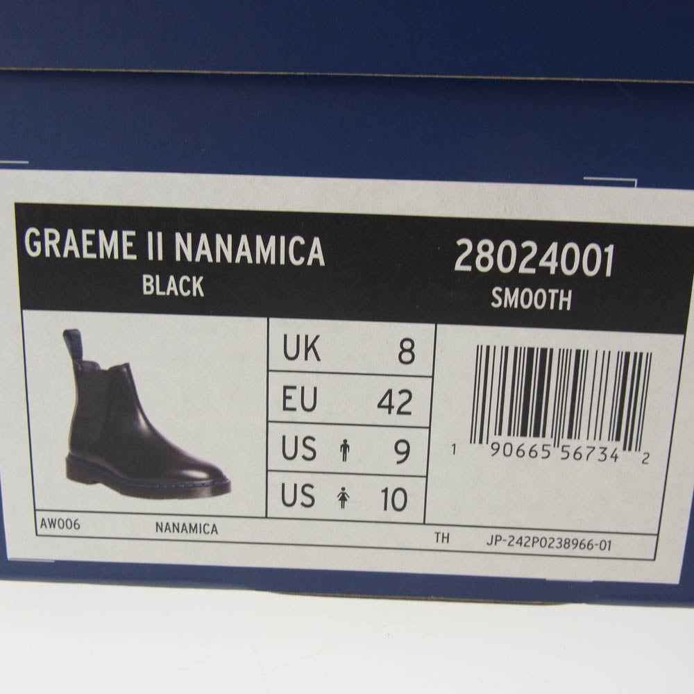 Dr.Martens ドクターマーチン 28024001 × nanamica サイドゴアブーツ GRAEME Ⅱ グレアム Ⅱ サイドゴアブーツ ブラック系 ブラック系 US9【中古】