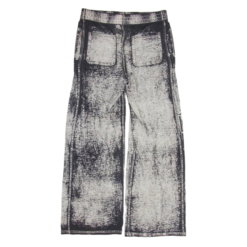 DIESEL ディーゼル A14750 P-LEO-DEV TROUSERS バーンアウトトラウザー スウェット パンツ ブラック系 M【極上美品】【中古】