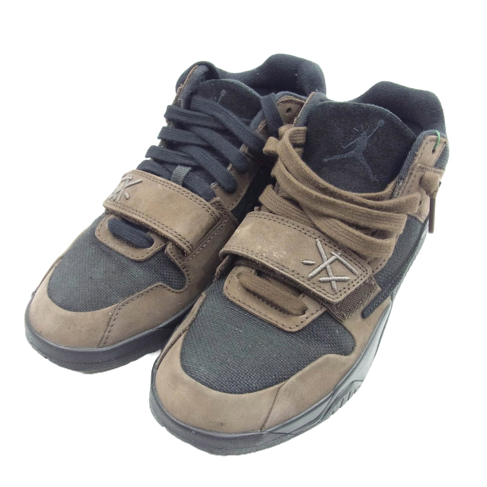 NIKE ナイキ FZ8117-204 フェイクバスターズ鑑定済×Travis Scott  Jordan Jumpman Jack TR CJ1 T-Rexx トラヴィススコット ジョーダン ジャンプマンジャック スニーカー ブラック系 ブラウン系 26cm【中古】