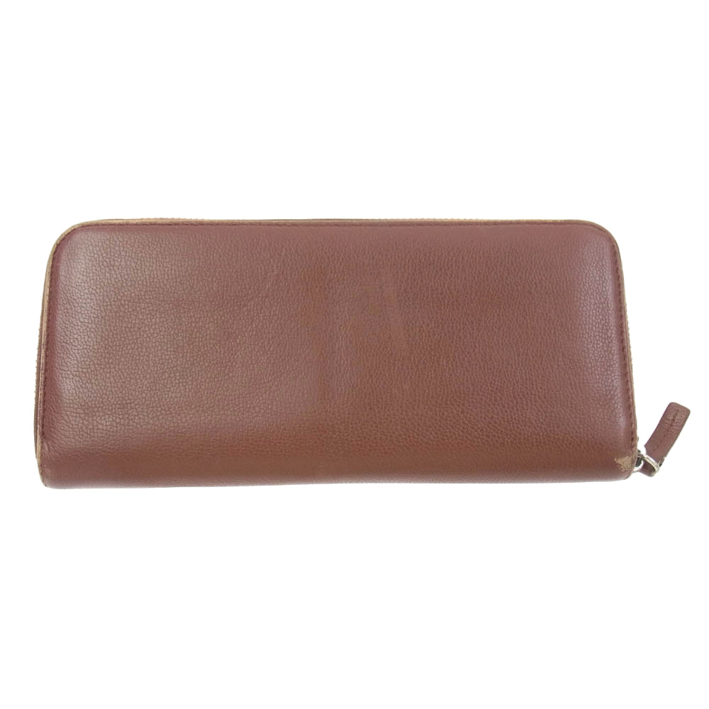 JIL SANDER ジルサンダー zip around ラウンドジップ ウォレット 長財布 ブラウン系【中古】