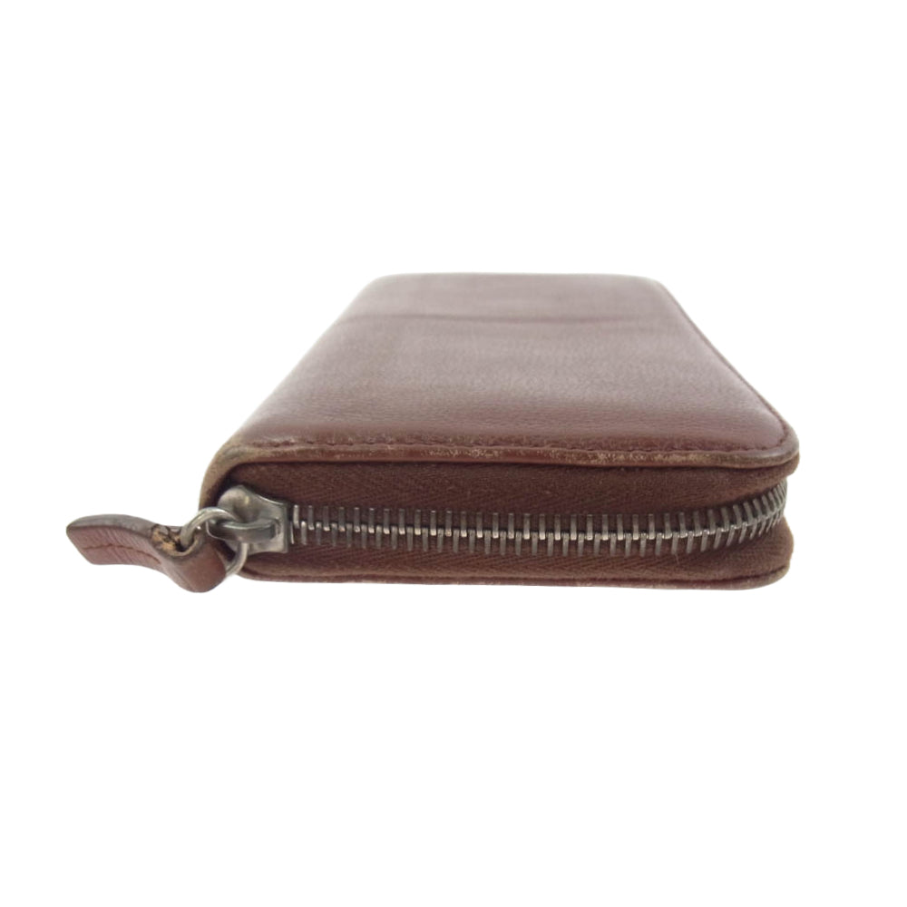 JIL SANDER ジルサンダー zip around ラウンドジップ ウォレット 長財布 ブラウン系【中古】