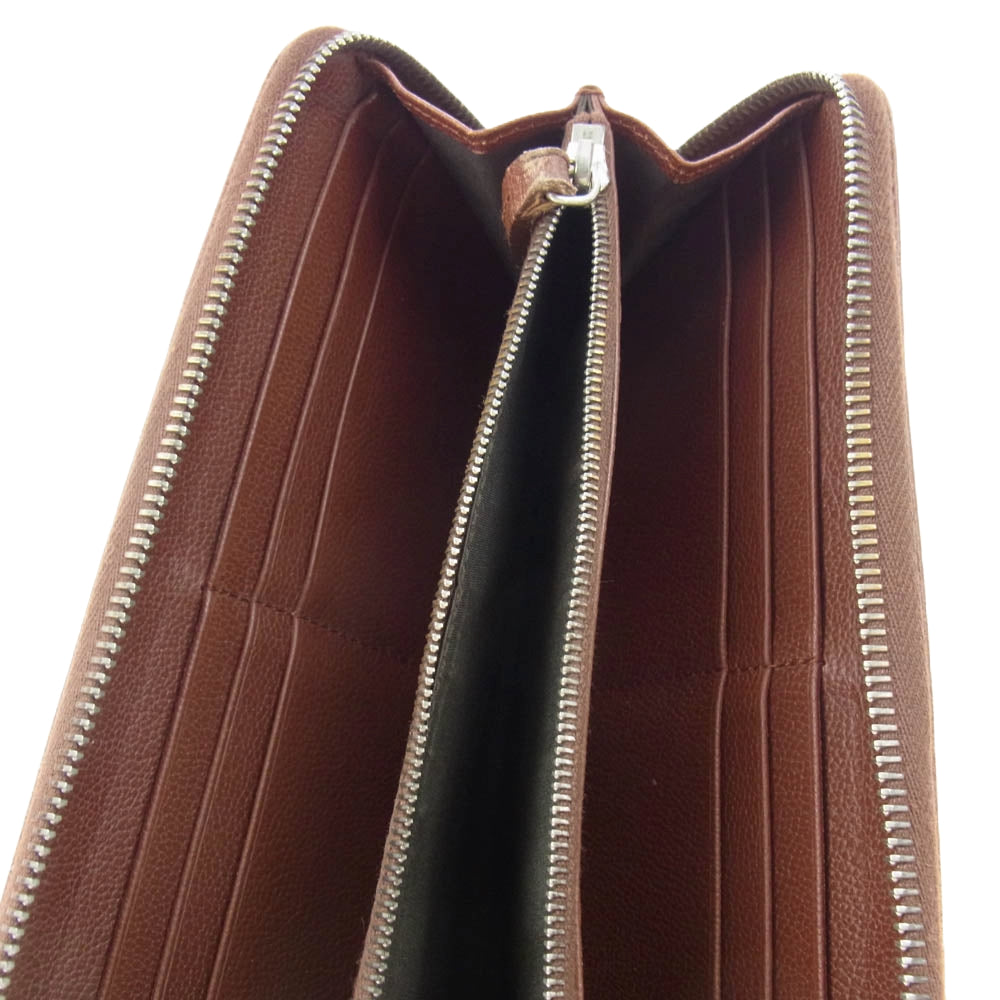 JIL SANDER ジルサンダー zip around ラウンドジップ ウォレット 長財布 ブラウン系【中古】