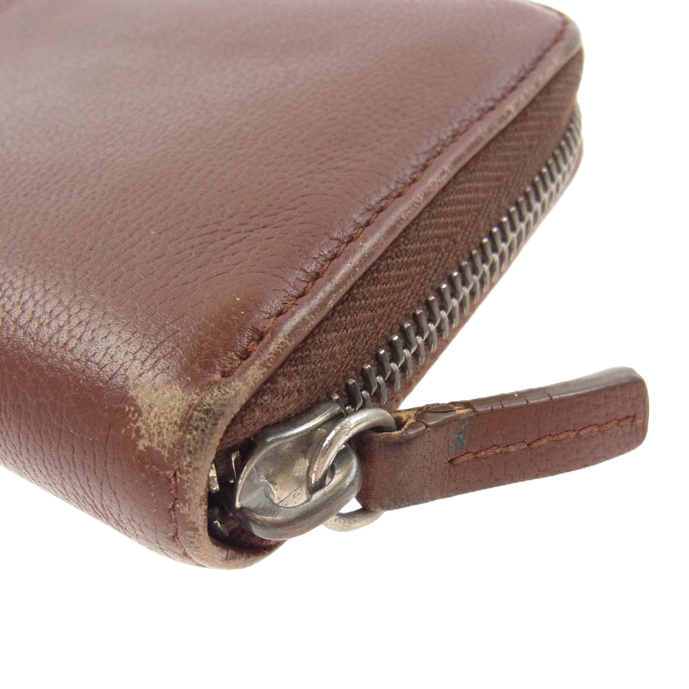 JIL SANDER ジルサンダー zip around ラウンドジップ ウォレット 長財布 ブラウン系【中古】
