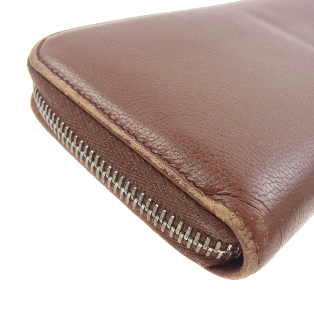 JIL SANDER ジルサンダー zip around ラウンドジップ ウォレット 長財布 ブラウン系【中古】