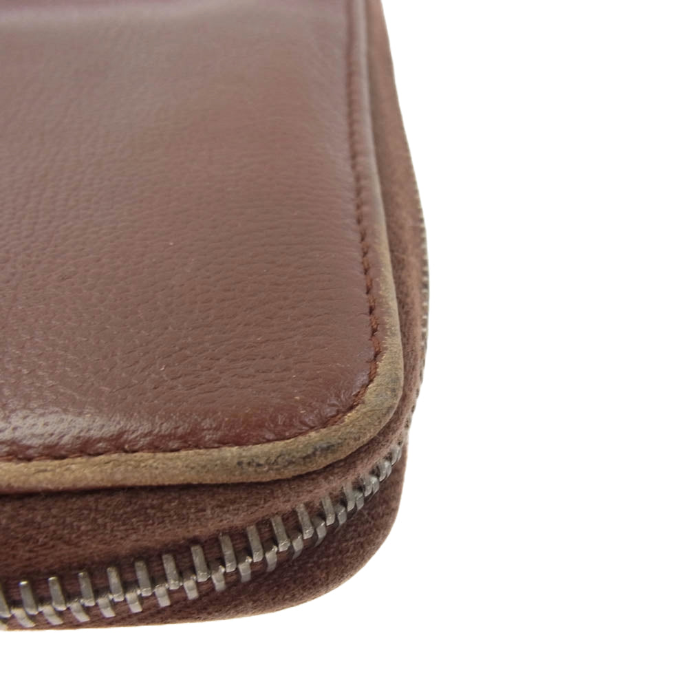 JIL SANDER ジルサンダー zip around ラウンドジップ ウォレット 長財布 ブラウン系【中古】