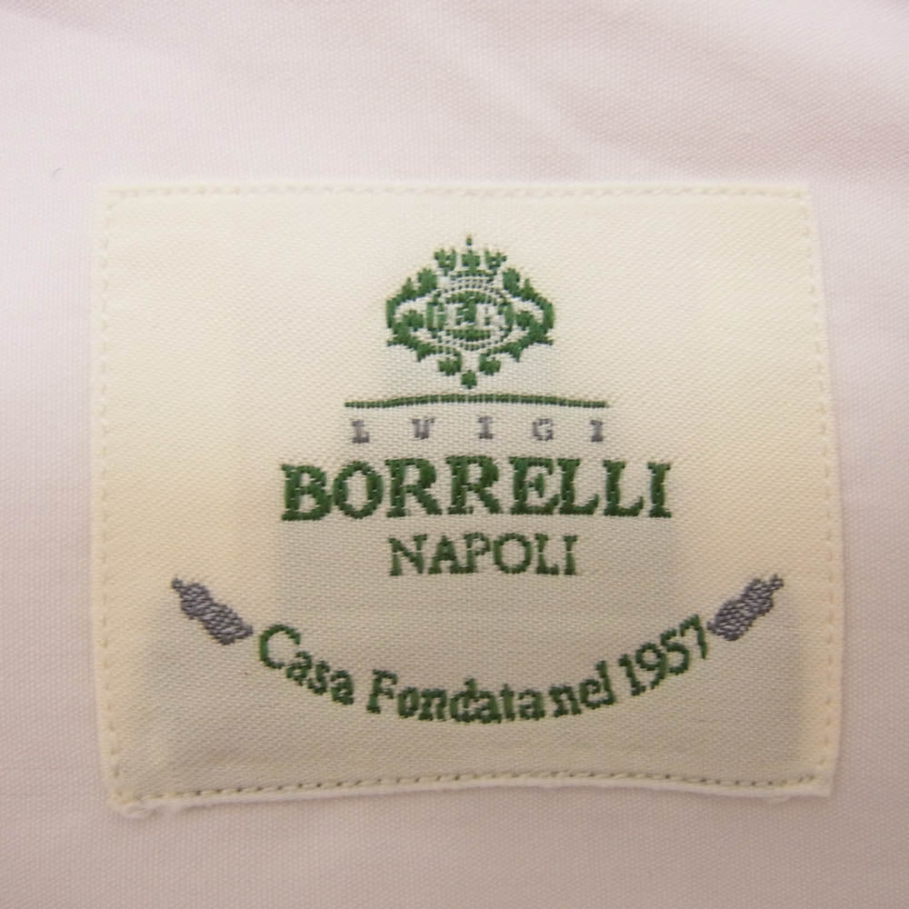 Luigi Borrelli ルイジ・ボレッリ ワイドカラー  シャツ ドレスシャツ ピンク系 ピンク系 16 1/2【中古】
