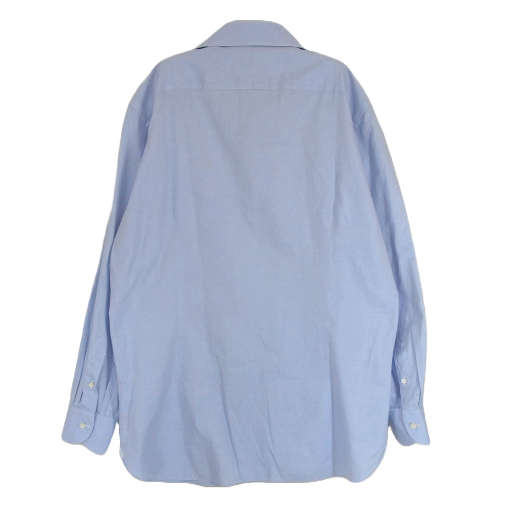 Luigi Borrelli ルイジ・ボレッリ ワイドカラー  シャツ ドレスシャツ 青系 ブルー系 16 1/2【中古】