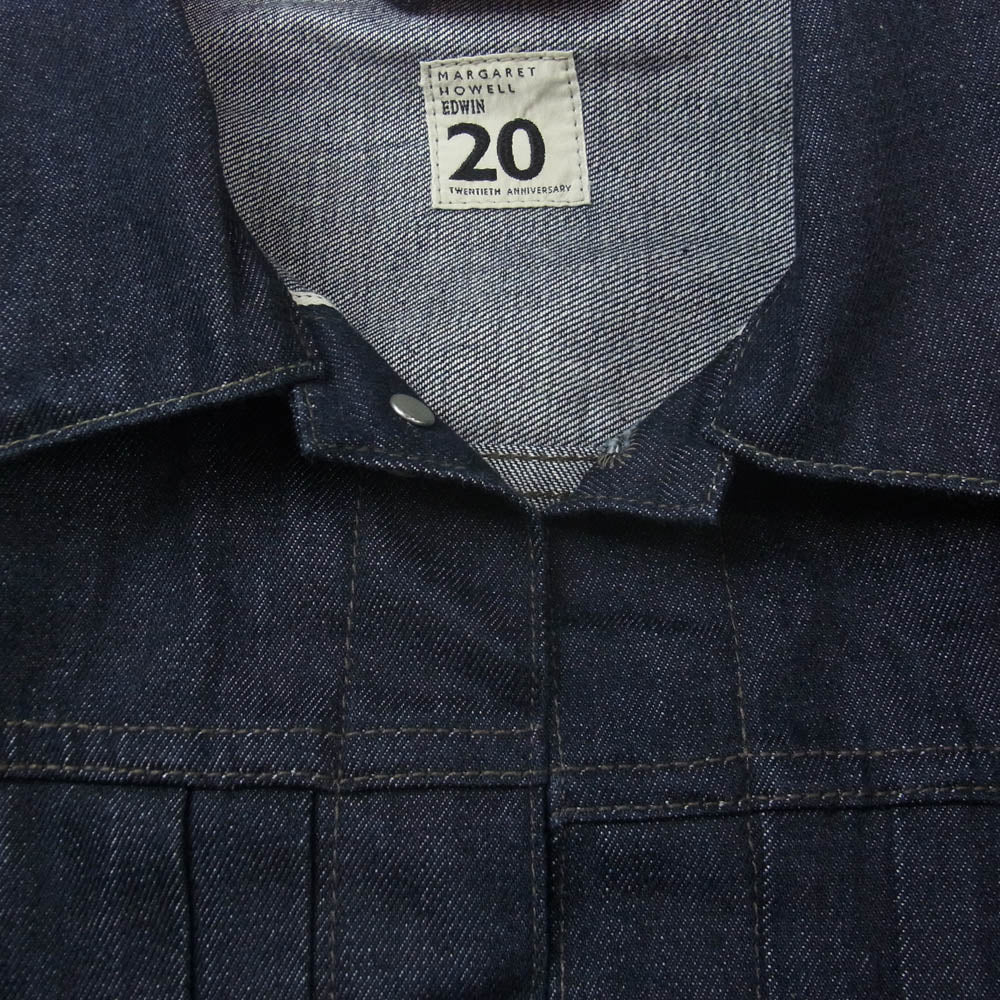 MARGARET HOWELL マーガレットハウエル 579-3125003 × EDWIN エドウィン ORGANIC COTTON DENIM デニム ジャケット インディゴブルー系 40【極上美品】【中古】