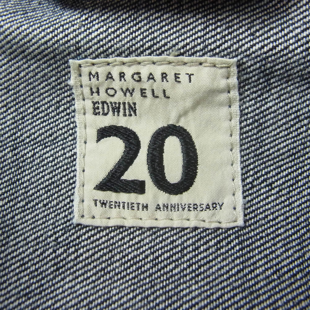 MARGARET HOWELL マーガレットハウエル 579-3125003 × EDWIN エドウィン ORGANIC COTTON DENIM デニム ジャケット インディゴブルー系 40【極上美品】【中古】