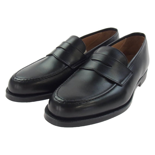 CROCKETT&JONES クロケットアンドジョーンズ 26224 BOSTON 2 ボストン コインローファー ブラック系 7E【極上美品】【中古】