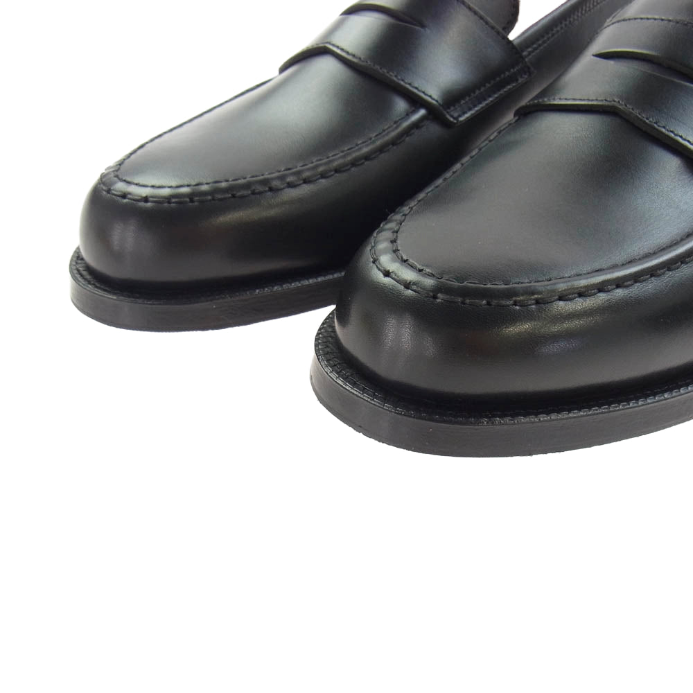 CROCKETT&JONES クロケットアンドジョーンズ 26224 BOSTON 2 ボストン コインローファー ブラック系 7E【極上美品】【中古】