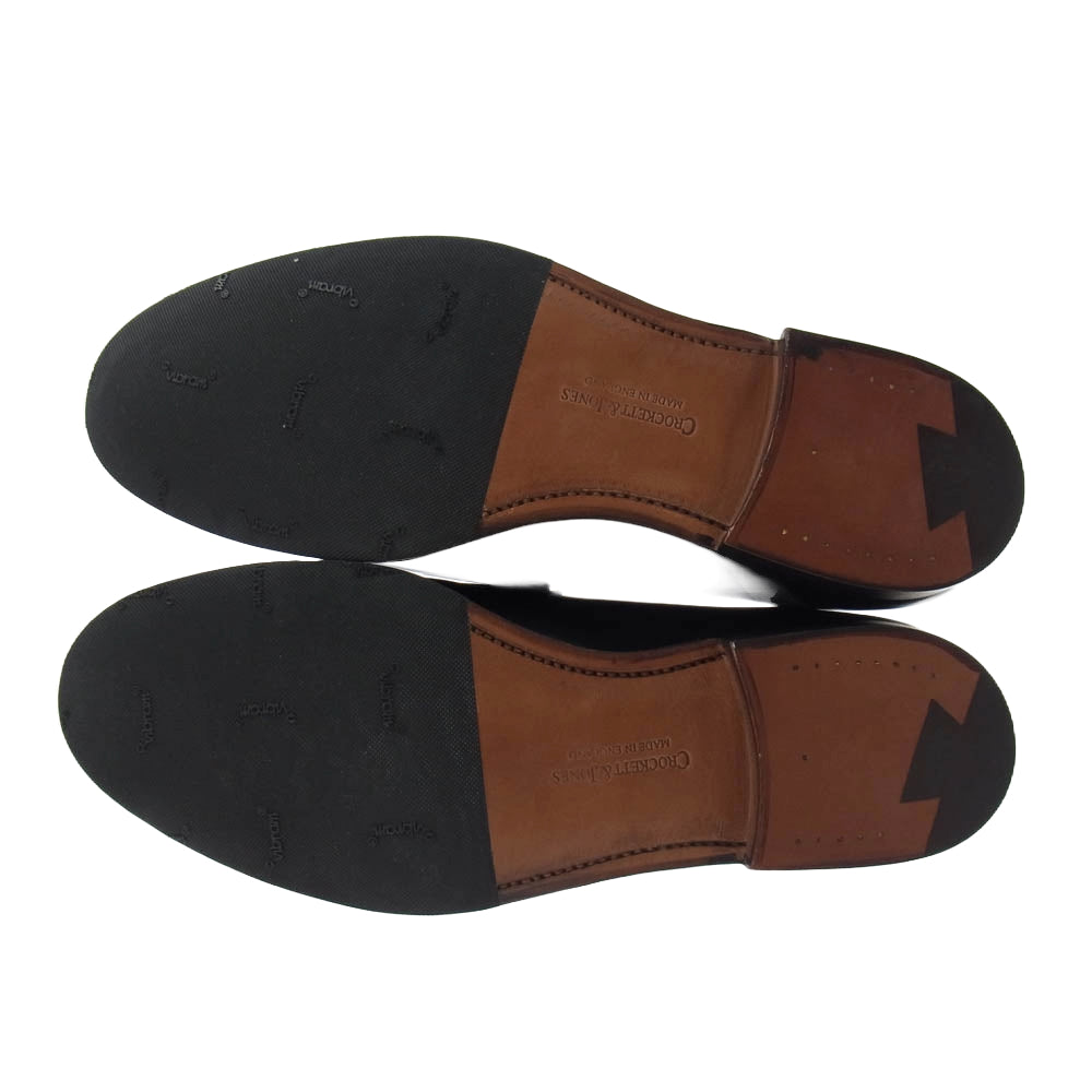 CROCKETT&JONES クロケットアンドジョーンズ 26224 BOSTON 2 ボストン コインローファー ブラック系 7E【極上美品】【中古】