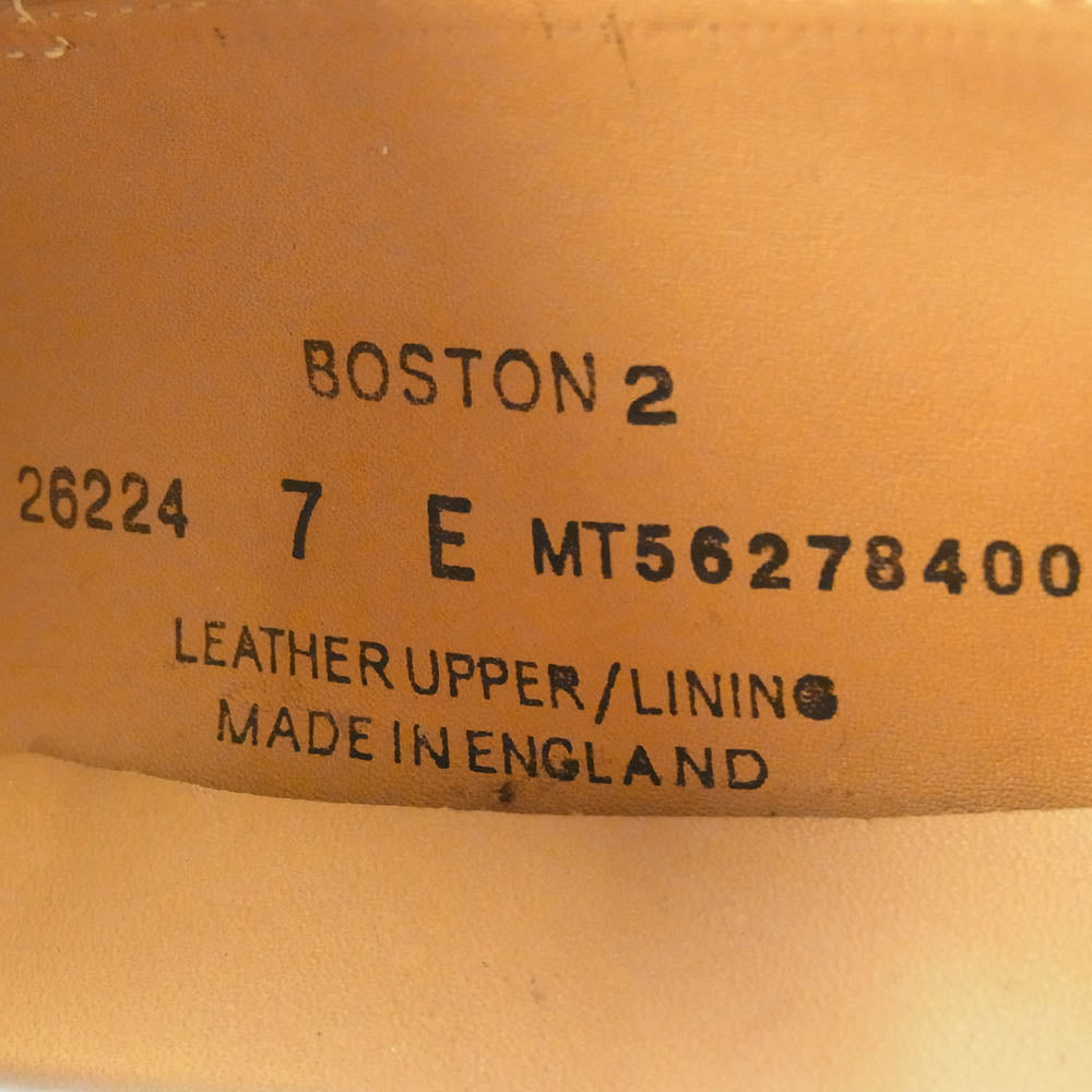 CROCKETT&JONES クロケットアンドジョーンズ 26224 BOSTON 2 ボストン コインローファー ブラック系 7E【極上美品】【中古】