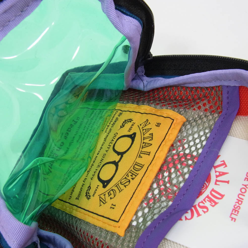 NATAL DESIGN ネイタルデザイン LISENCE POUCH  RETRO STRIPE ライセンスポーチ レトロストライプ ブルー系【中古】