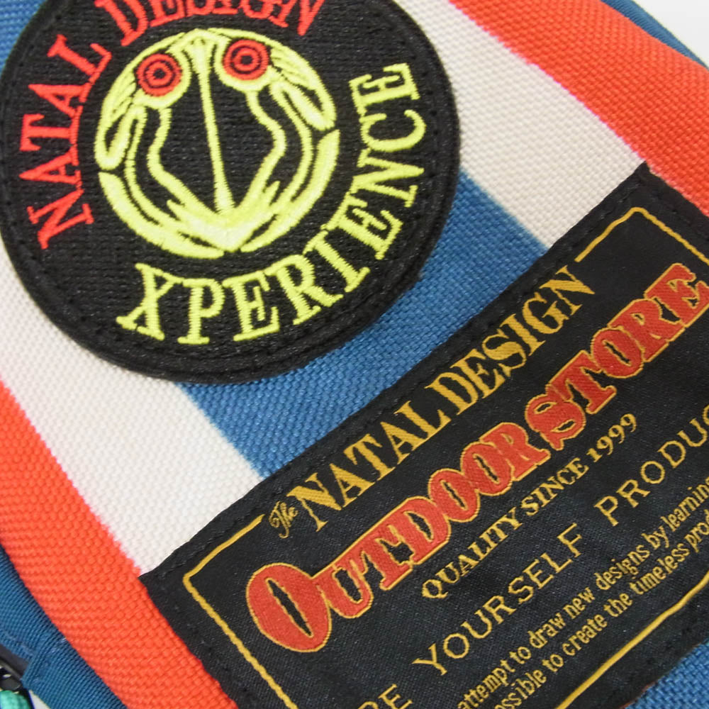NATAL DESIGN ネイタルデザイン LISENCE POUCH  RETRO STRIPE ライセンスポーチ レトロストライプ ブルー系【中古】