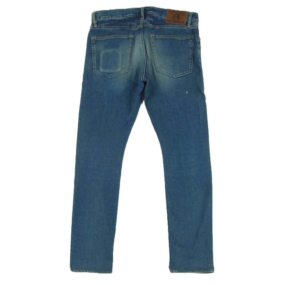 HYSTERIC GLAMOUR ヒステリックグラマー 0263AP22 スタッズ ダメージ加工 デニム パンツ インディゴブルー系 W32 L32【中古】