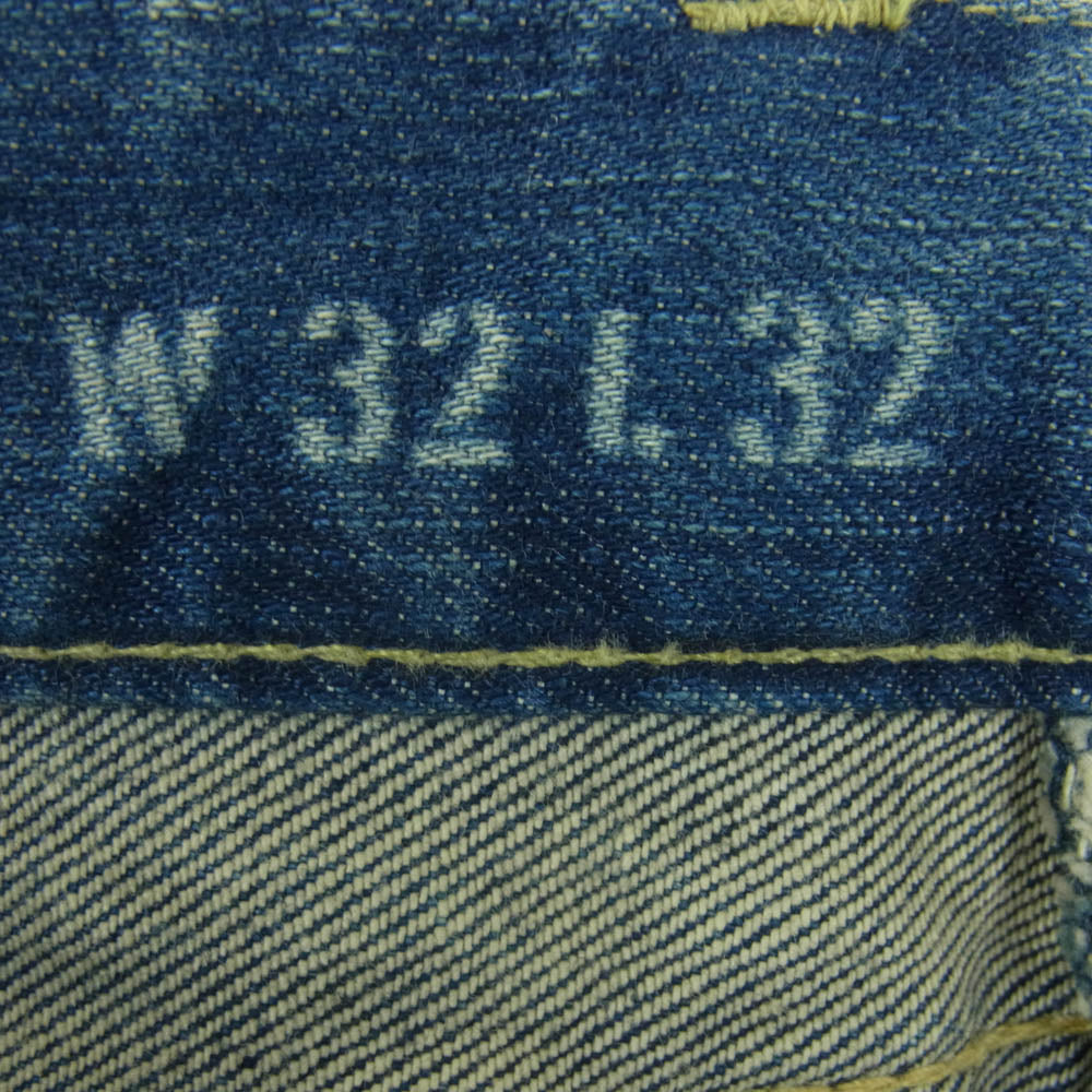 HYSTERIC GLAMOUR ヒステリックグラマー 0263AP22 スタッズ ダメージ加工 デニム パンツ インディゴブルー系 W32 L32【中古】