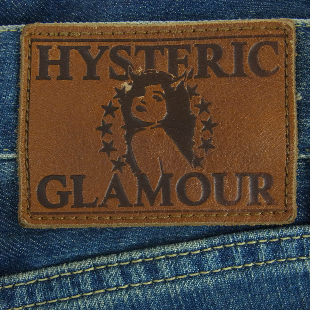HYSTERIC GLAMOUR ヒステリックグラマー 0263AP22 スタッズ ダメージ加工 デニム パンツ インディゴブルー系 W32 L32【中古】