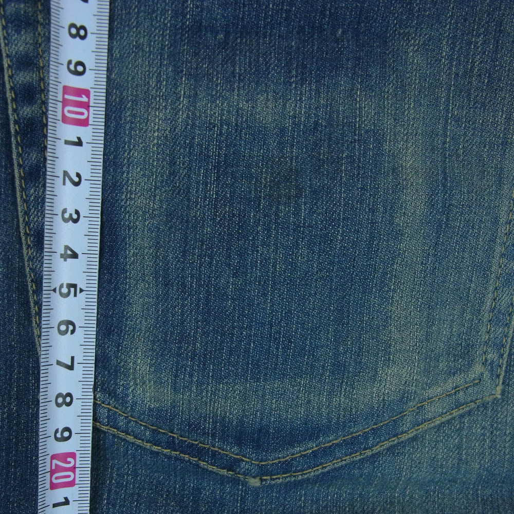 HYSTERIC GLAMOUR ヒステリックグラマー 0263AP22 スタッズ ダメージ加工 デニム パンツ インディゴブルー系 W32 L32【中古】