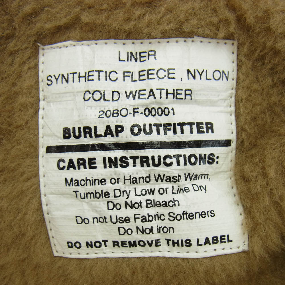 ネイタルデザイン ND-OS-103 BURLAP OUTFITTER バーラップアウトフィッター FLEECE FIELD PARKA フリース アノラック パーカー ブラウン系 XL【美品】【中古】