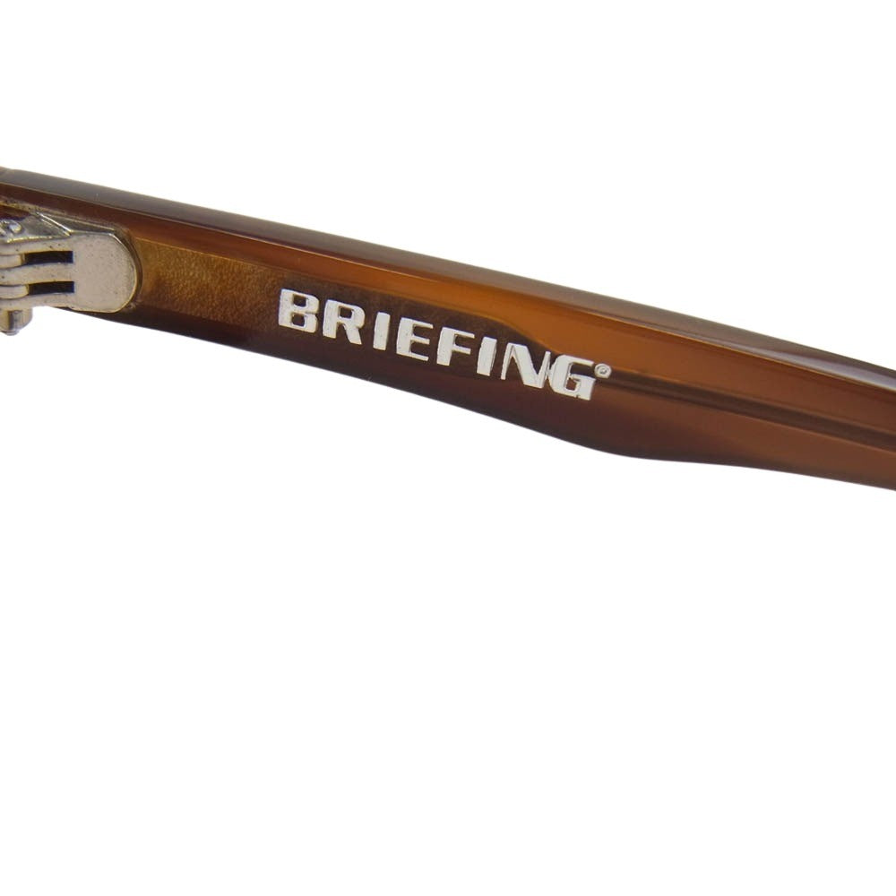 BRIEFING ブリーフィング Vision1 グリーンレンズ サングラス レンズ：グリーン系　フレーム：ブラウン系 45□23-143【中古】