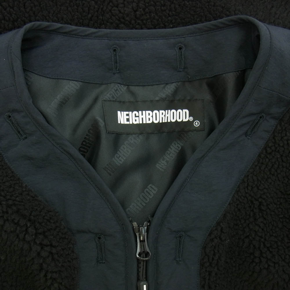 NEIGHBORHOOD ネイバーフッド 21AW 212TSNH-JKM09 LINER / E-JKT ボア フリース ライナー ジャケット ブラック系 L【中古】