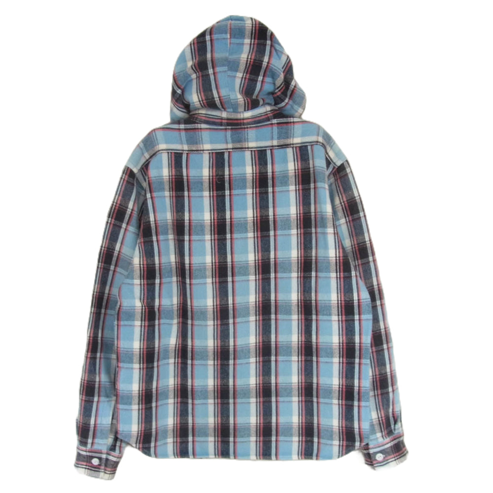 STANDARD CALIFORNIA スタンダードカリフォルニア フード ネルシャツ パーカー ブルー系 M【中古】