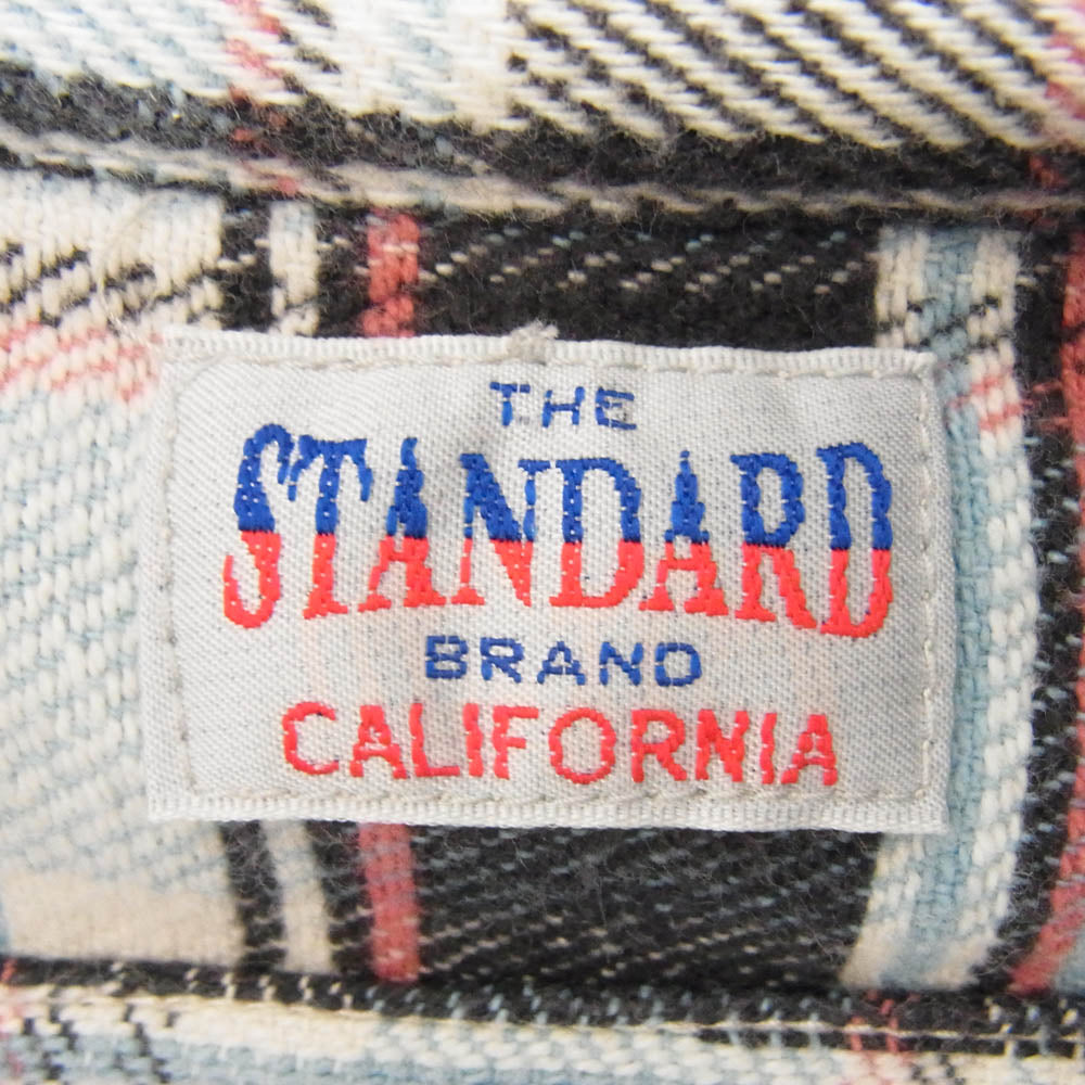 STANDARD CALIFORNIA スタンダードカリフォルニア フード ネルシャツ パーカー ブルー系 M【中古】