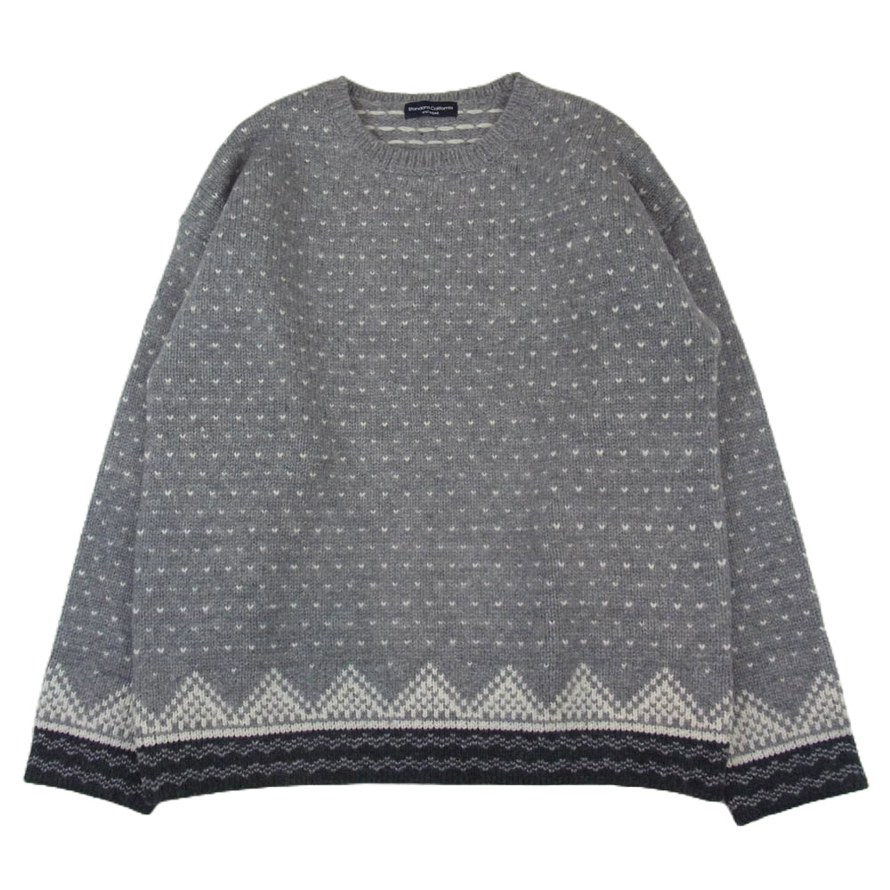 STANDARD CALIFORNIA スタンダードカリフォルニア SD Birds Eye Nordic Sweater バーズアイ ノルディック セーター ニット グレー系 M【極上美品】【中古】