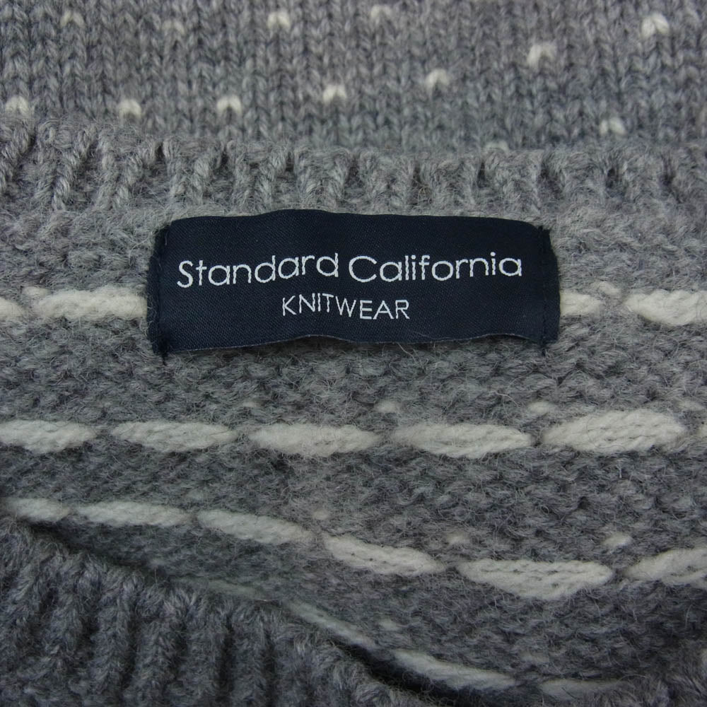 STANDARD CALIFORNIA スタンダードカリフォルニア SD Birds Eye Nordic Sweater バーズアイ ノルディック セーター ニット グレー系 M【極上美品】【中古】