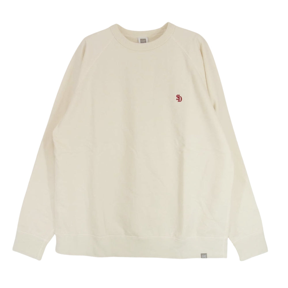 STANDARD CALIFORNIA スタンダードカリフォルニア 24AW SD Pima Cotton Crew Sweat ピマコットン スウェット オフホワイト系 L【美品】【中古】